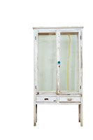 白色玻璃直立式拉門式藥櫥櫃藏品圖，第1張